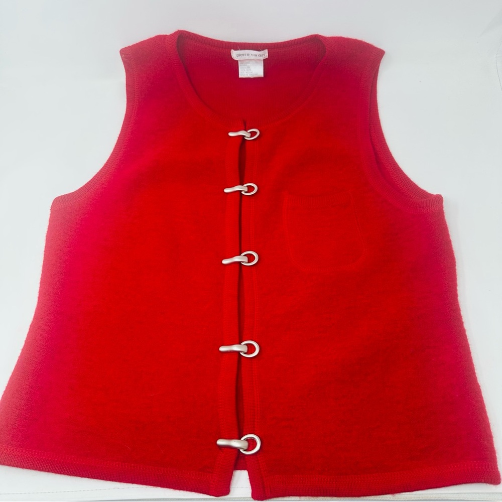 Pierre Cardin Red Wool Garment